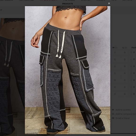 POL “ Irene 6 “ POL Relaxed Fit Quilted Pant